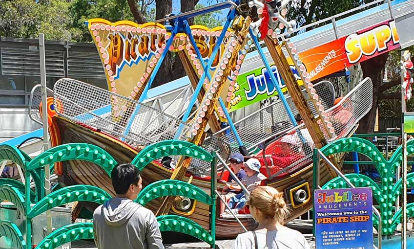 Jubilee Amusements Mini Pirate Ship ride for hire Sydney